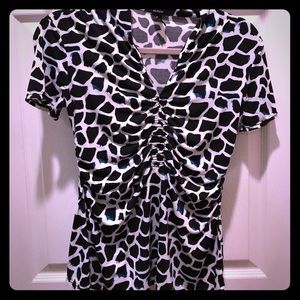 Alfani blouse - Blue/black giraffe print