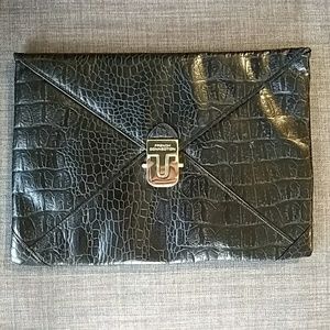 French Connection Faux Croc Envelope Clutch