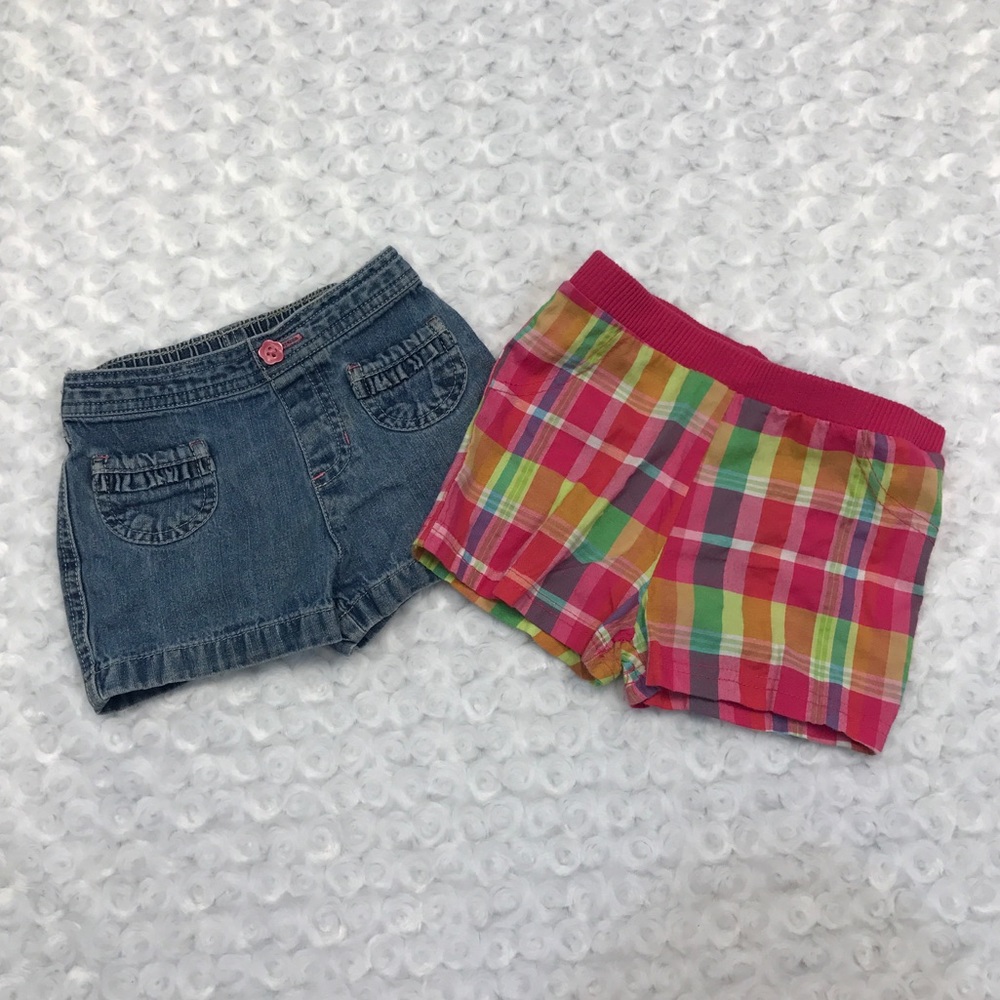 Girls 2T shorts Pink Plaid & Jean Shorts