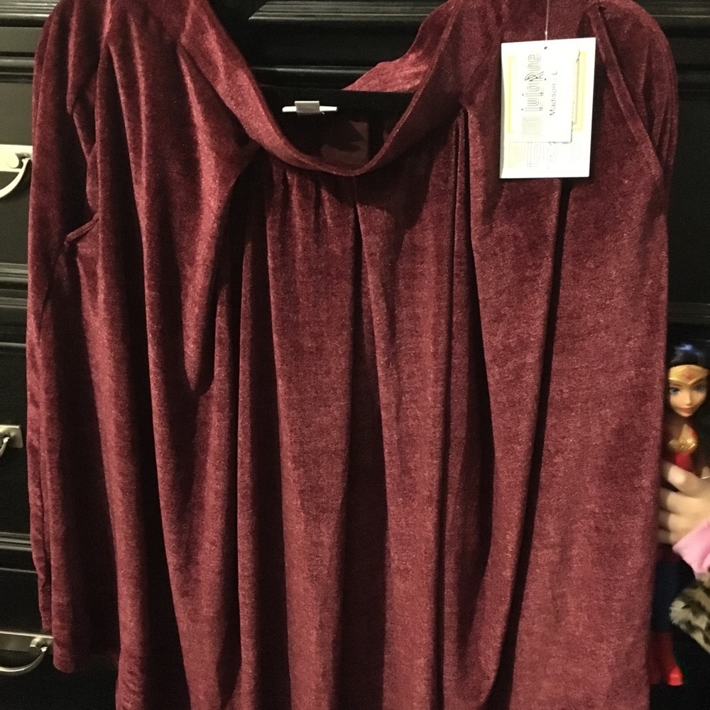 LLR Elegant collection- Madison skirt red velvet