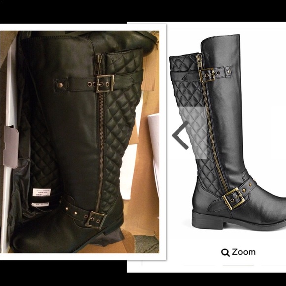 Women Quilted High Leg Boots