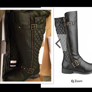 Quilted High Leg Boots