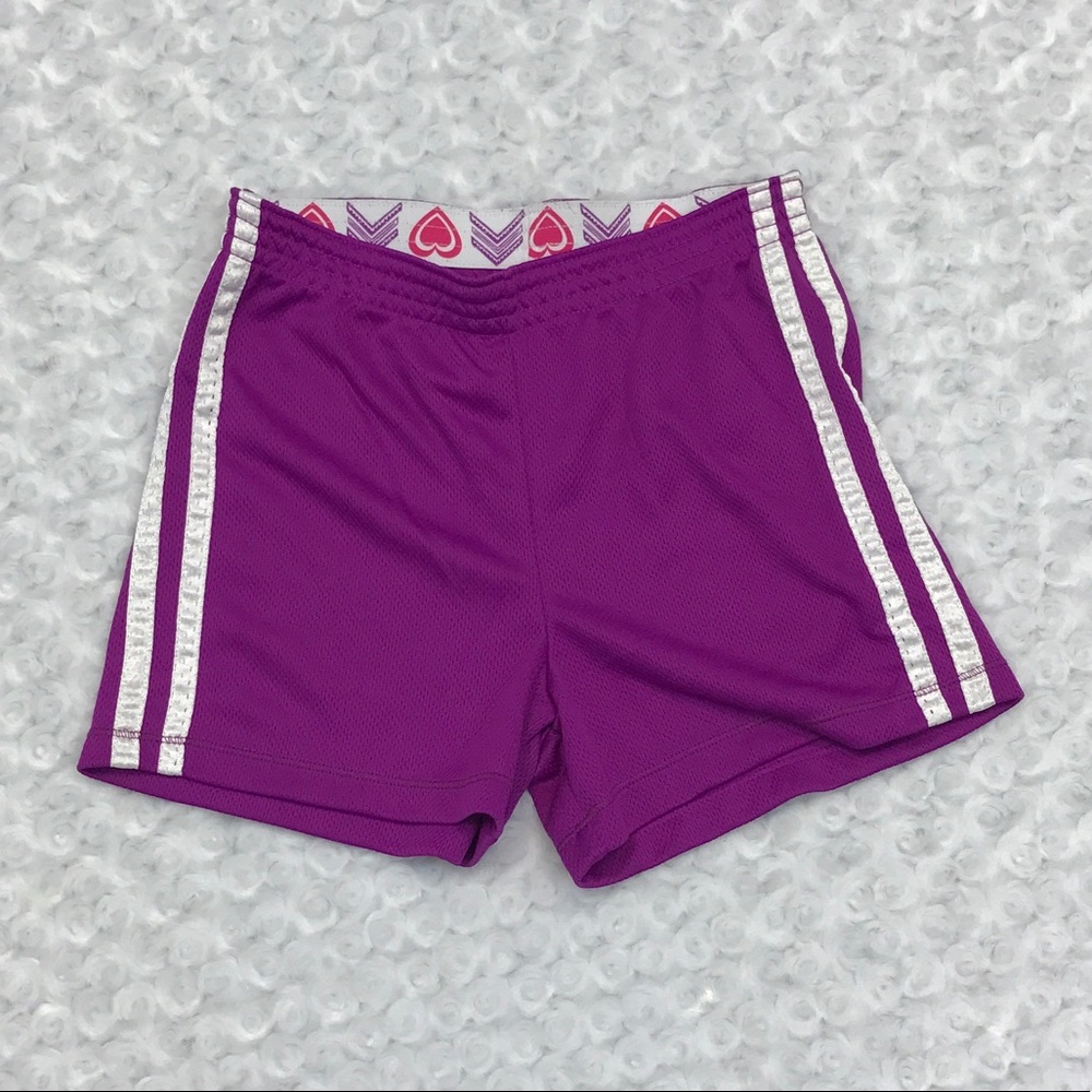 Girls Purple Gym Running Athletic Shorts sz Large