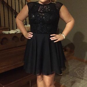 Sherri Hill Black Homecoming Short Dress