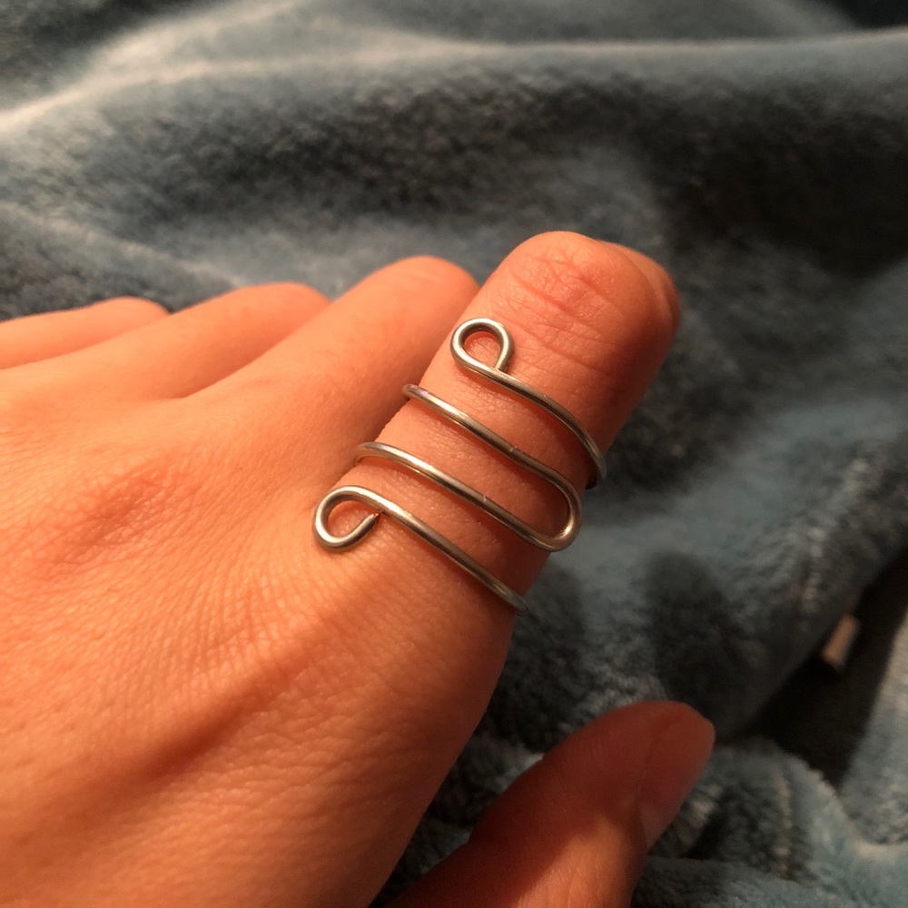 Adjustable handmade silver ring