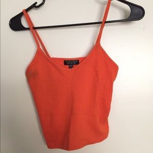 Orange TopShop crop top