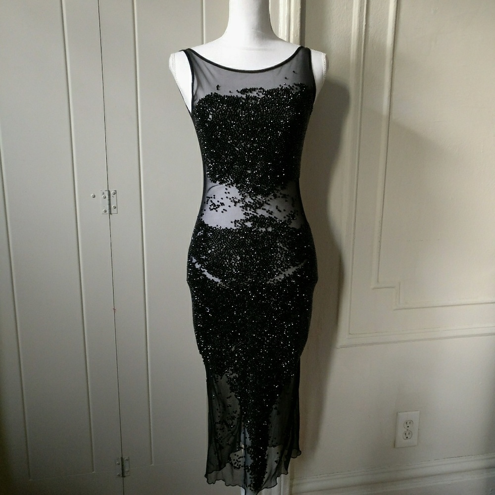 ❤️Stunning Black Shear Dress❤️ - Picture 3 of 11