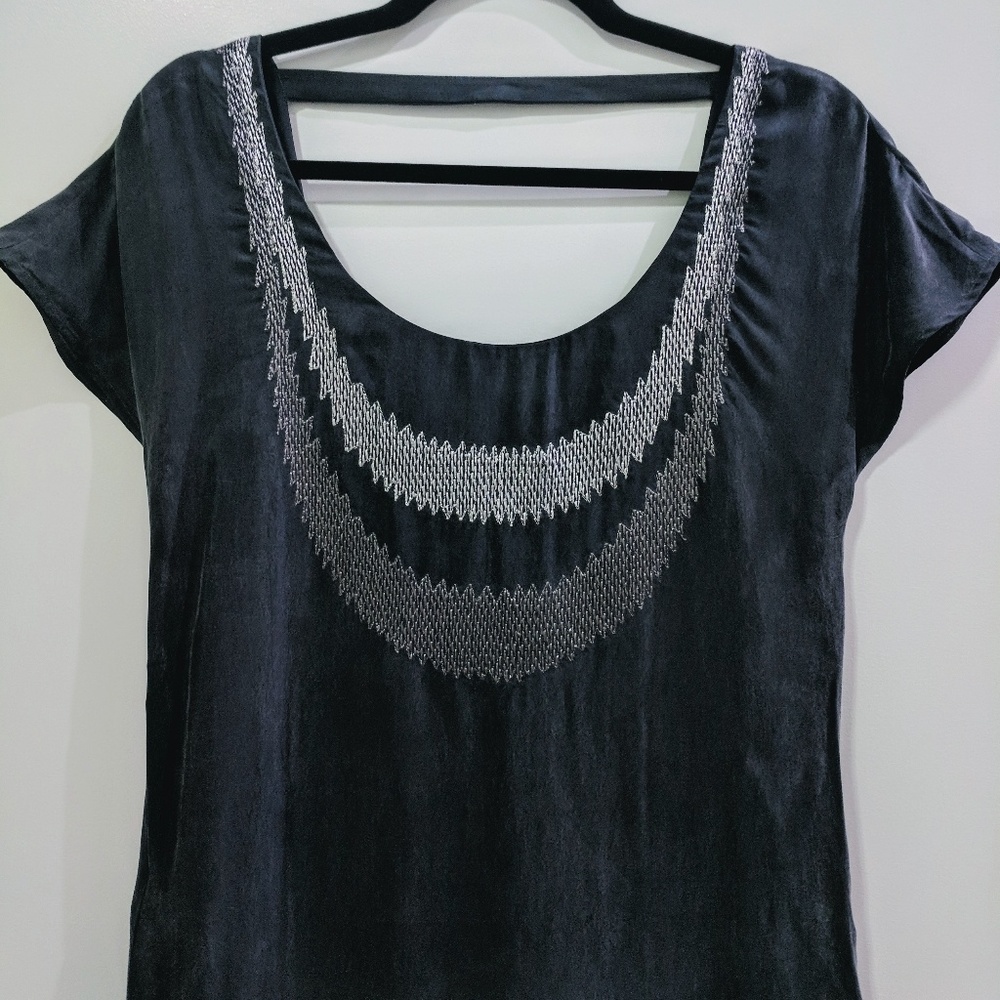 Club Monaco Dress (Cupro Drk Gray w/Silver Detail)