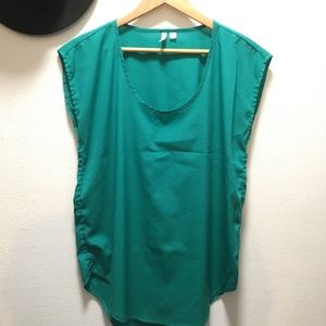 Cap-Sleeve Flowy Blouse