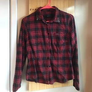 OBEY Red and Black flannel