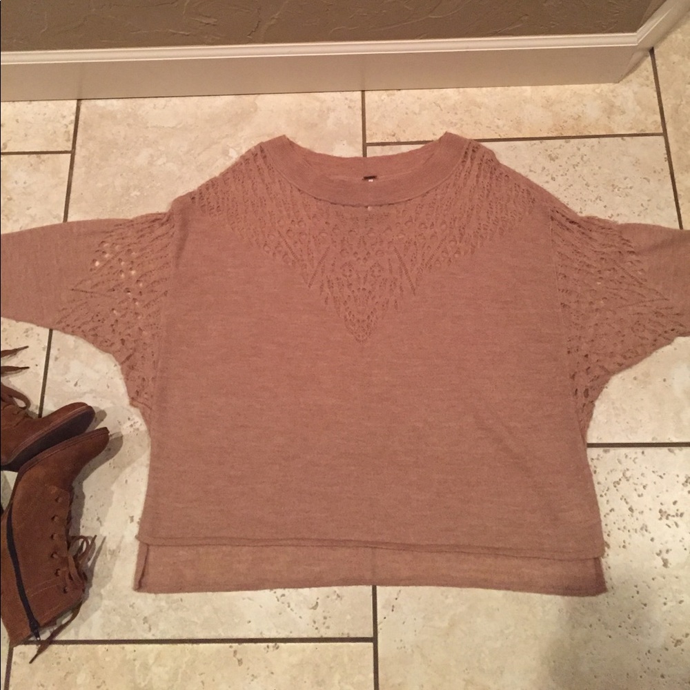 FREE PEOPLE Mauve lightweight sweater