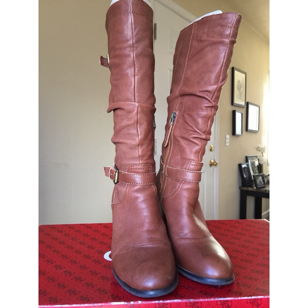 🛑 SOLD GUESS MAGY Womens Boots, Brown Size 8M Also in BLk