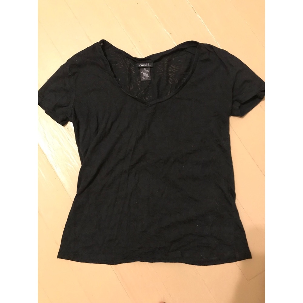 Black shirt with pattern