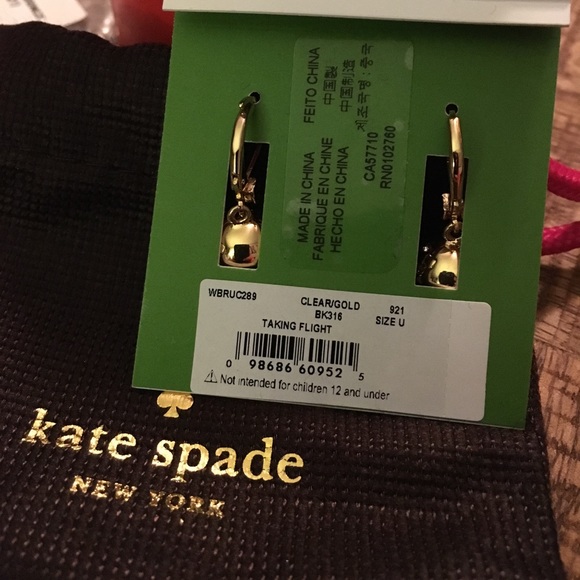 💥SOLD💥Kate Spade Taking Flight Globe Earrings - Picture 4 of 6