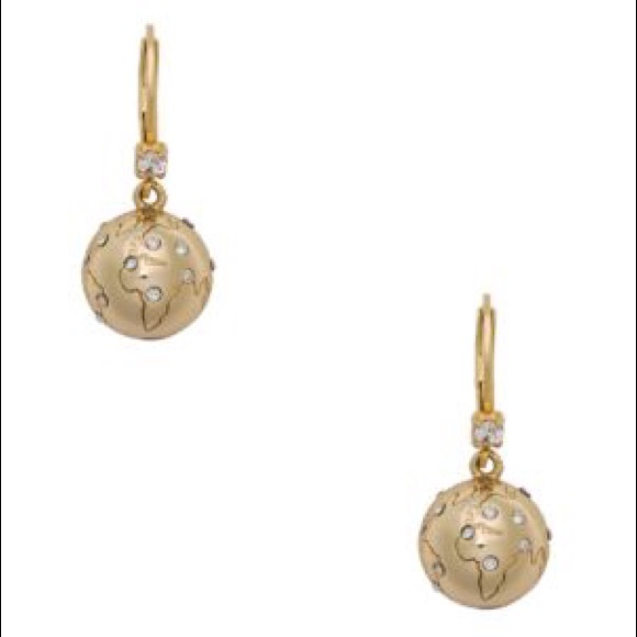 💥SOLD💥Kate Spade Taking Flight Globe Earrings - Picture 6 of 6