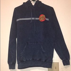 Navy Blue Tie Dye Santa Cruz sweatshirt