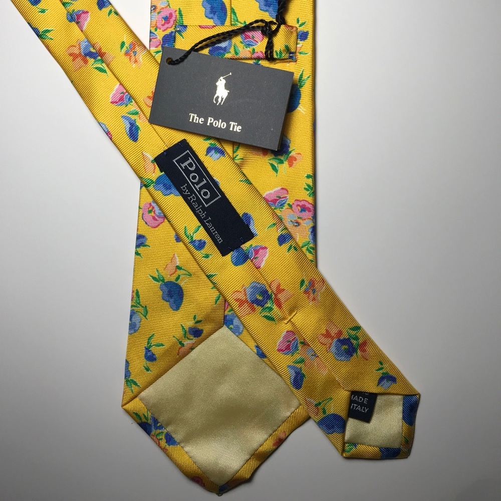 Polo Ralph Lauren neck tie silk flower pattern