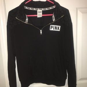 PINK half zip sweater