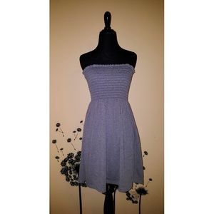 Gray Strapless Dress