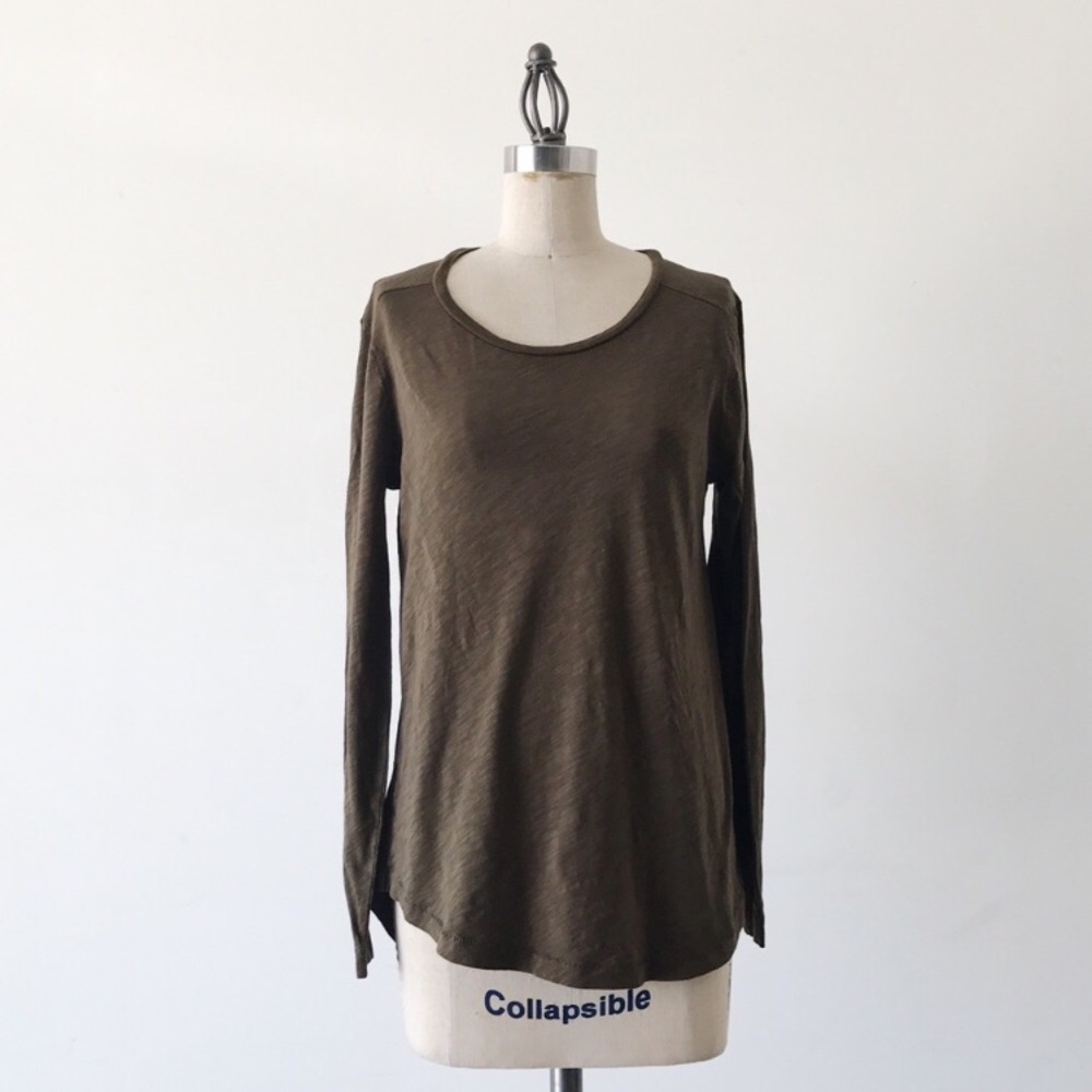 ✨SALE✨Madewell olive green long sleeve top