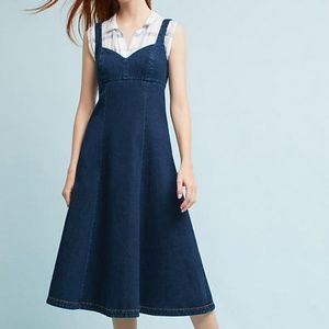 🔮New Anthropologie Corseted Midi Dress
