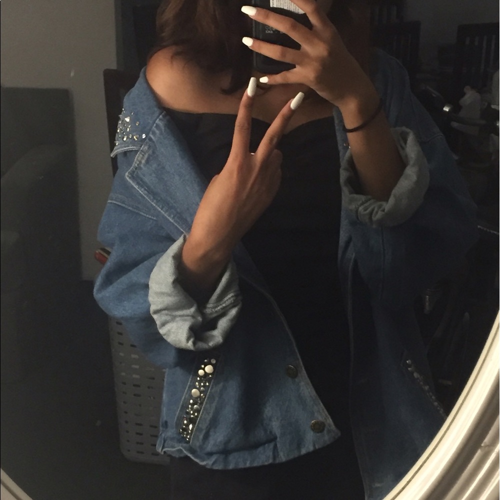YES clothing company/ oversized jean jacket