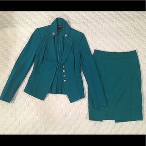 Black House White Market: Turquoise Skirt + Jacket