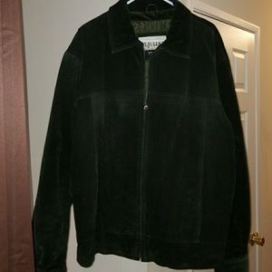 Dark green suede jacket Wilson's.