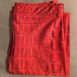 Zara Terez Red Snake Skin Leggings