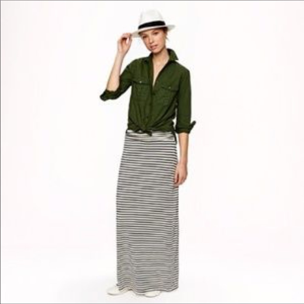 J. Crew striped maxi skirt. M