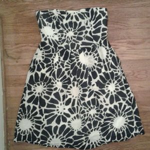 Strapless Floral Cotton J. Crew Dress