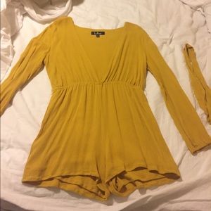 Yellow Lulu's Low-Cut Romper