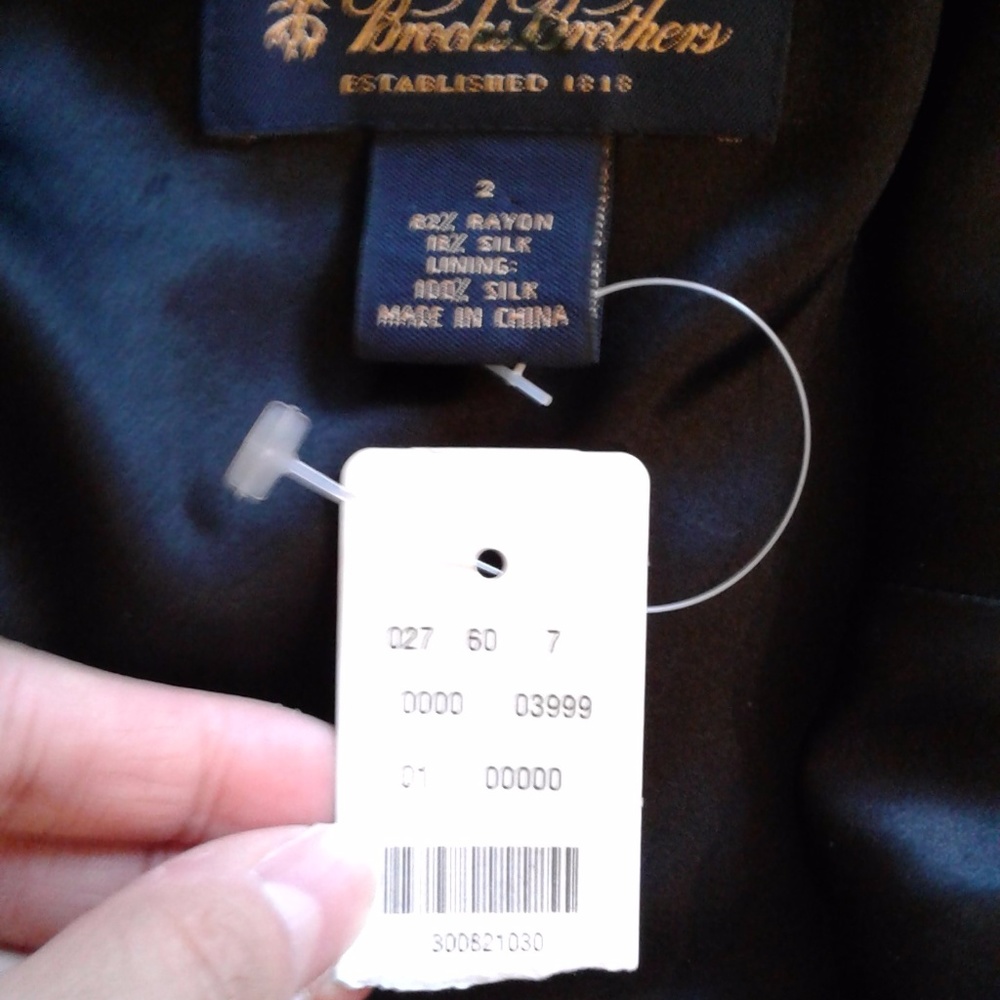 SOLD! NWT Brooks Brothers silk velvet evening gown - Picture 3 of 5