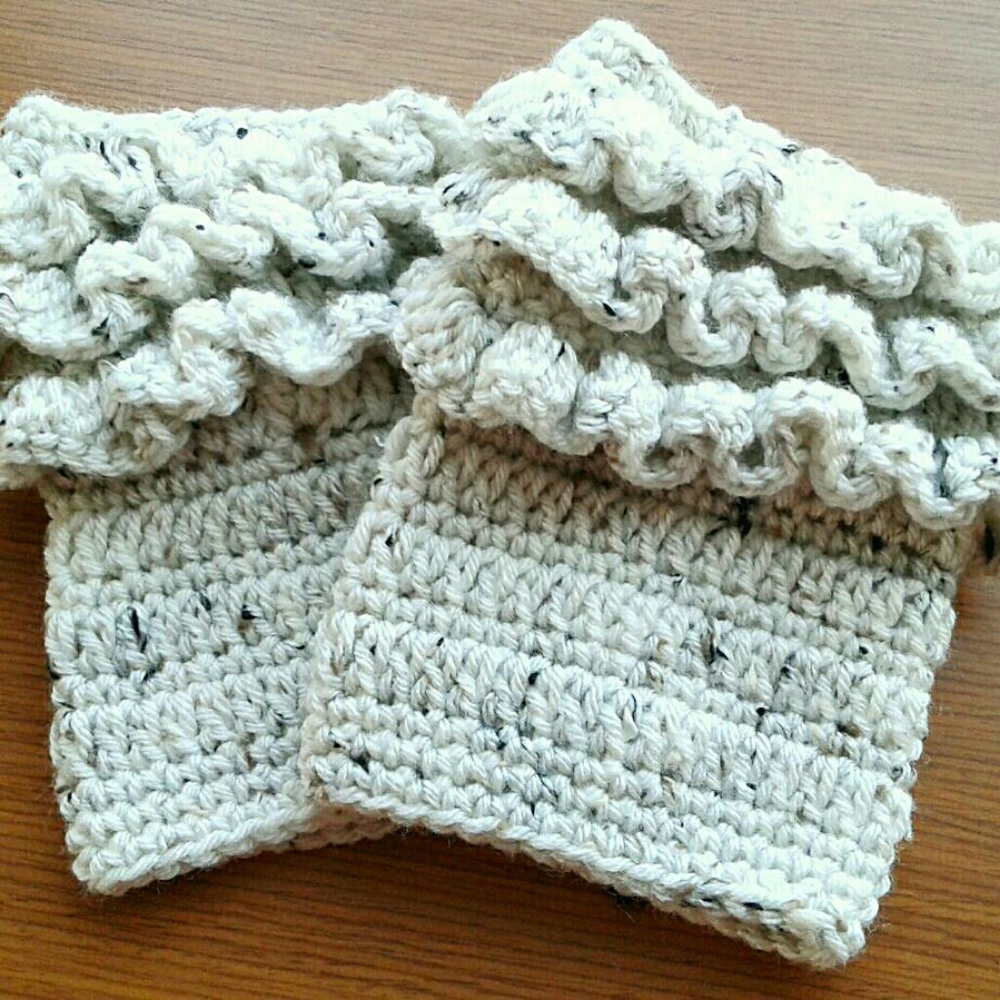 Crochet Raffle Boot Cuffs