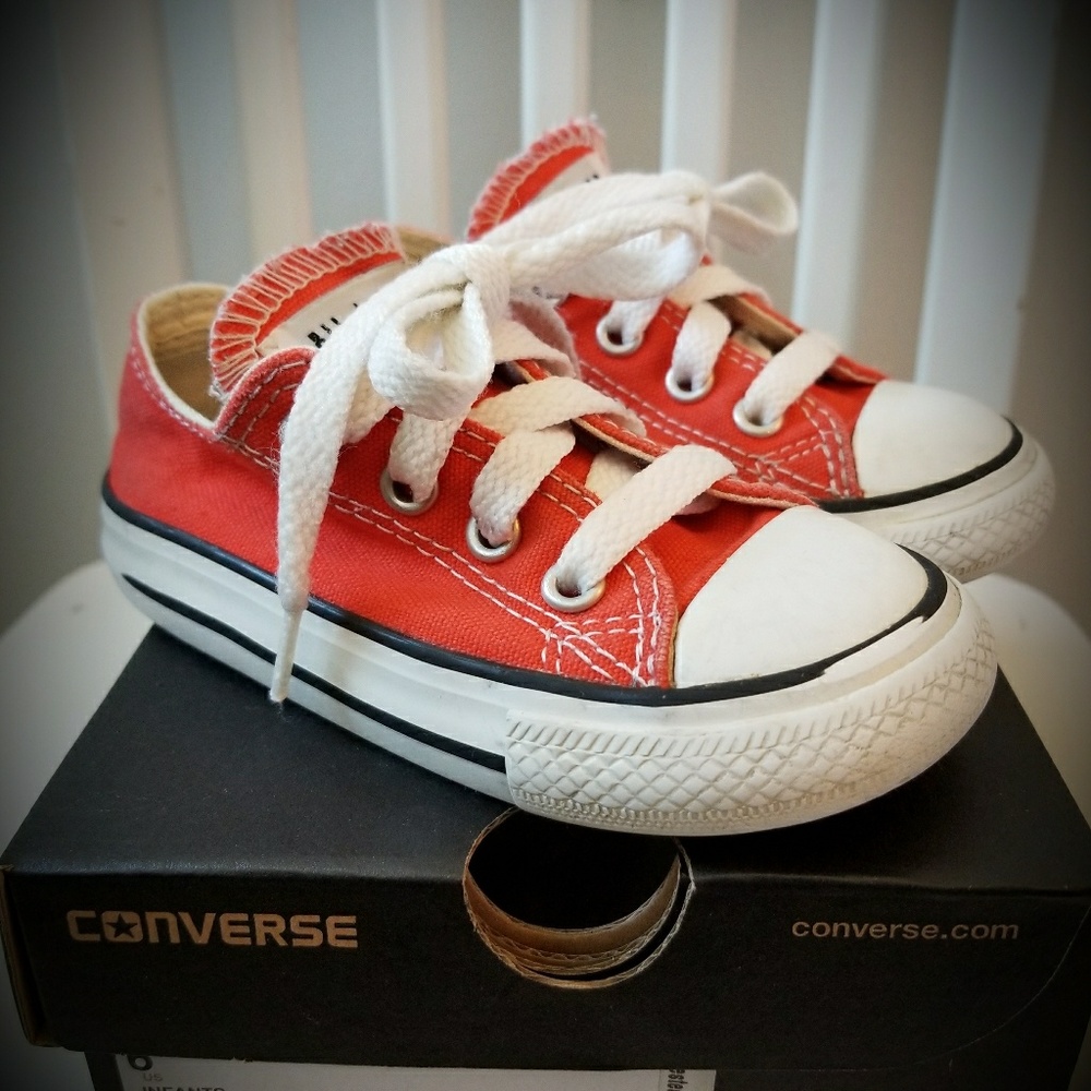 Converse All Star Sneakers Cherry Tomato Red sz 6