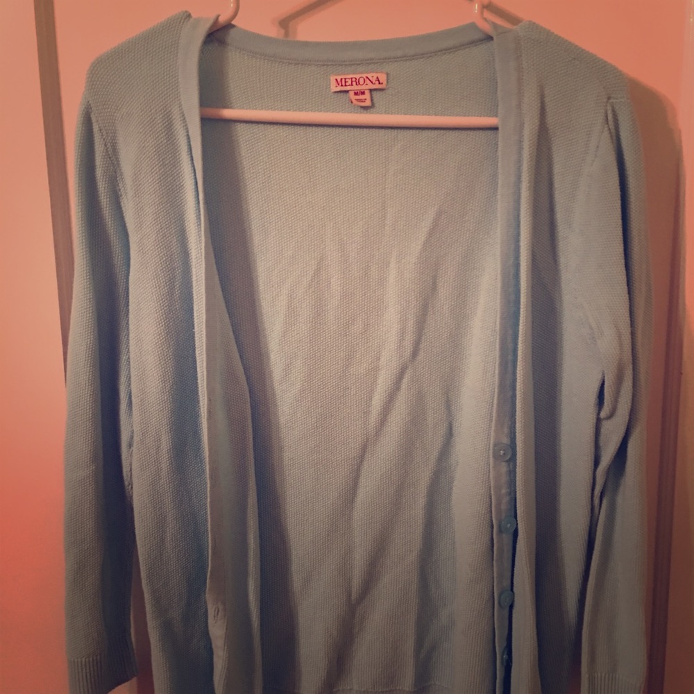 Light blue cardigan