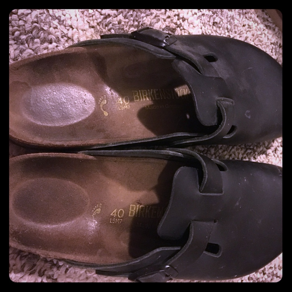 Birkenstock Boston clog black leather size 9/40
