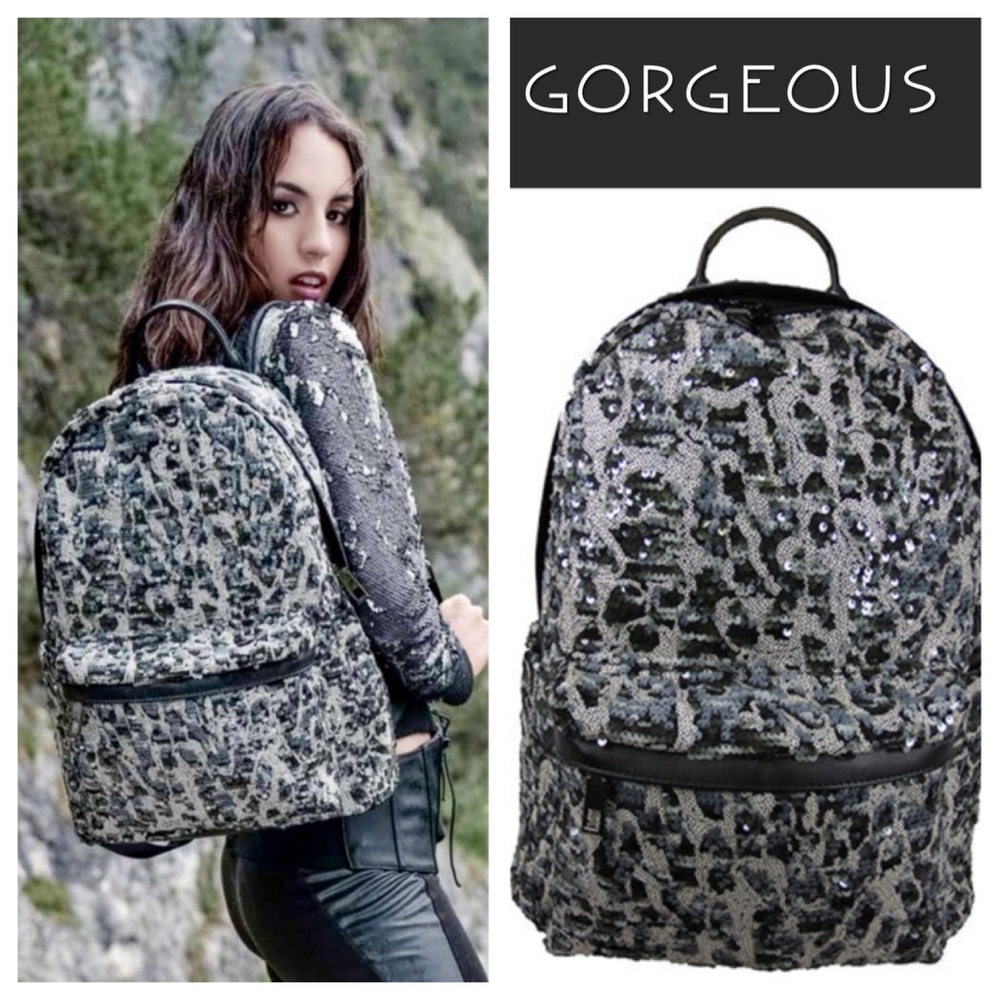Last one Cheetah Sequin Backpack from Italy