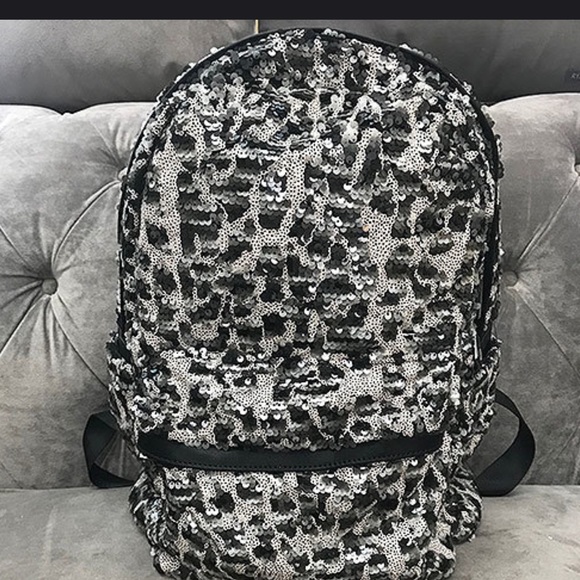 Last one Cheetah Sequin Backpack from Italy main image 6