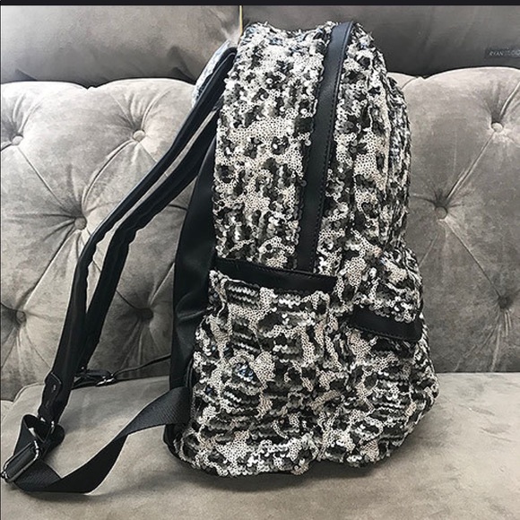 Last one Cheetah Sequin Backpack from Italy main image 5