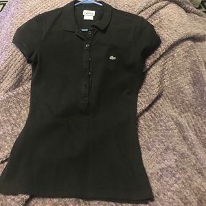 Black lacoste shirt