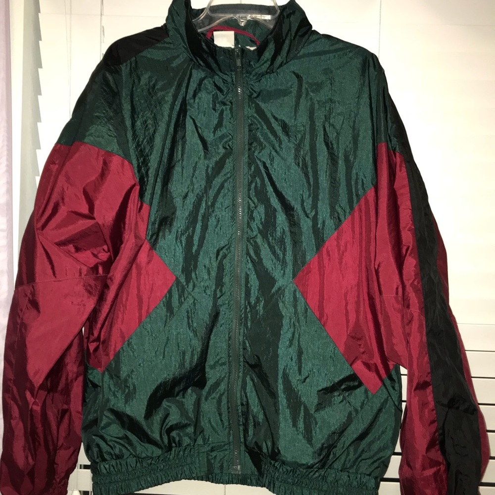 Vintage Nucleus Windbreaker Black/Green/Maroon