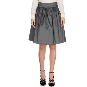 Grey Satin Skirt