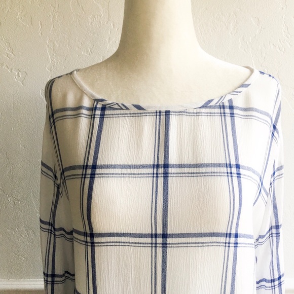 Loft Plaid Peplum Tunic - Picture 4 of 7