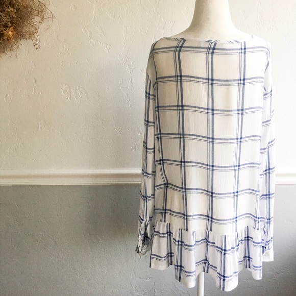 Loft Plaid Peplum Tunic - Picture 5 of 7