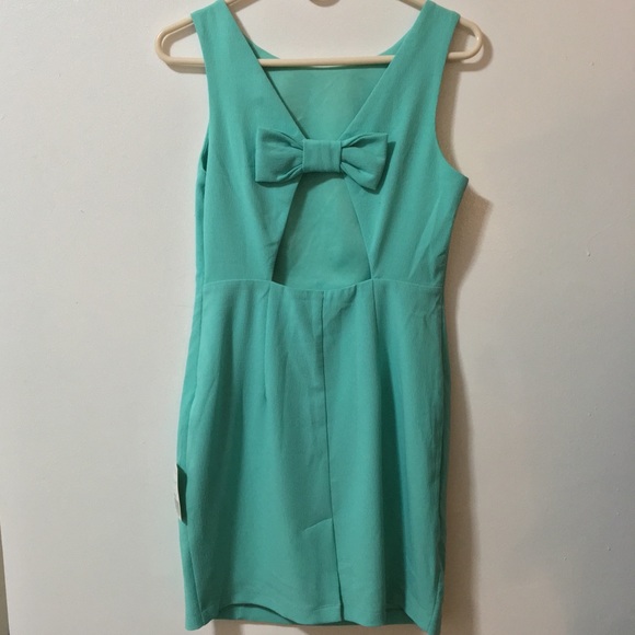 NWT Forever 21 Mint Bow Dress - Picture 2 of 5