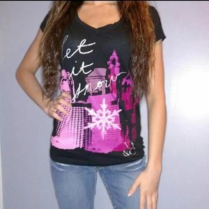 NWOT NY & Co "Let It Snow" V Neck S