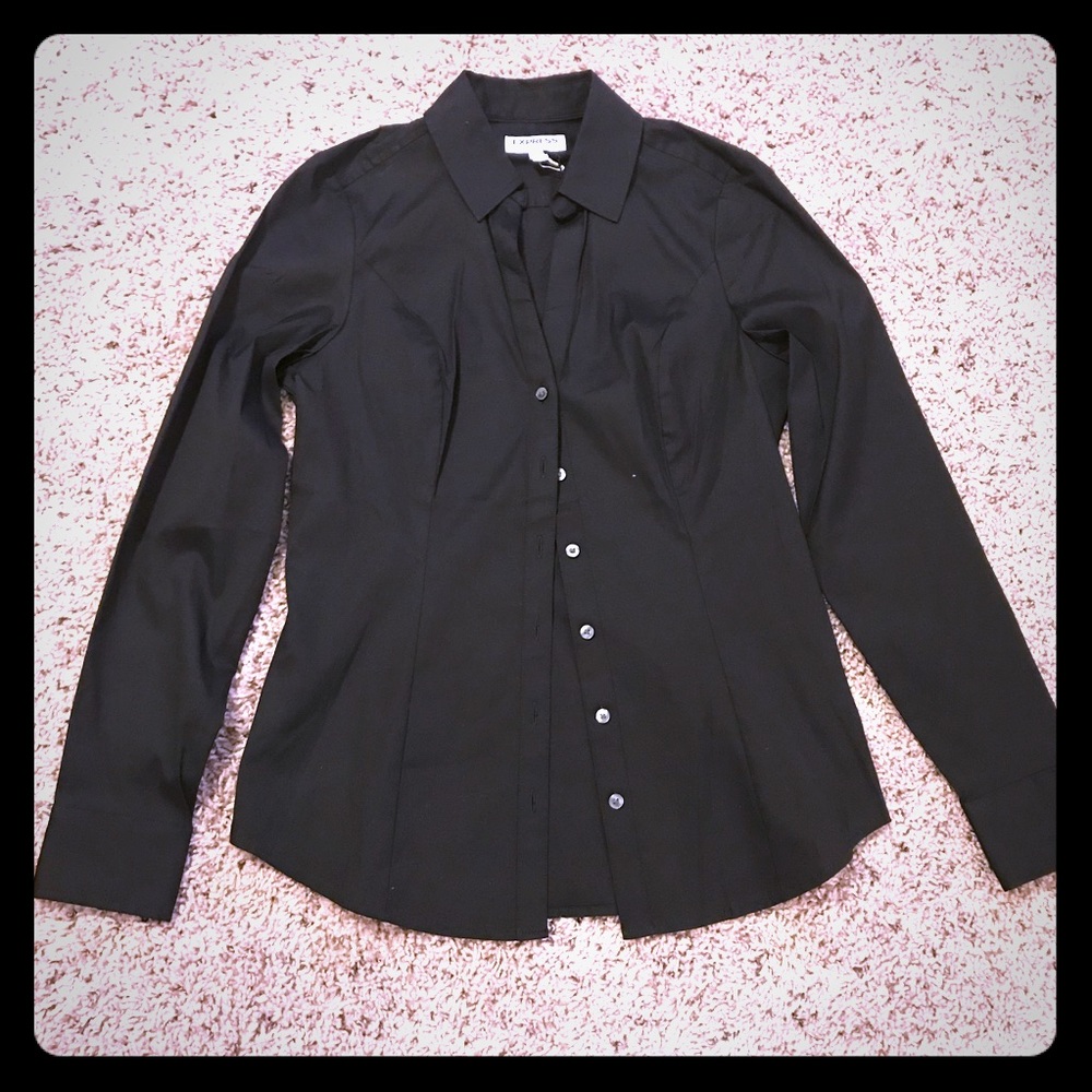 NWT Express Women’s Button Down - Black