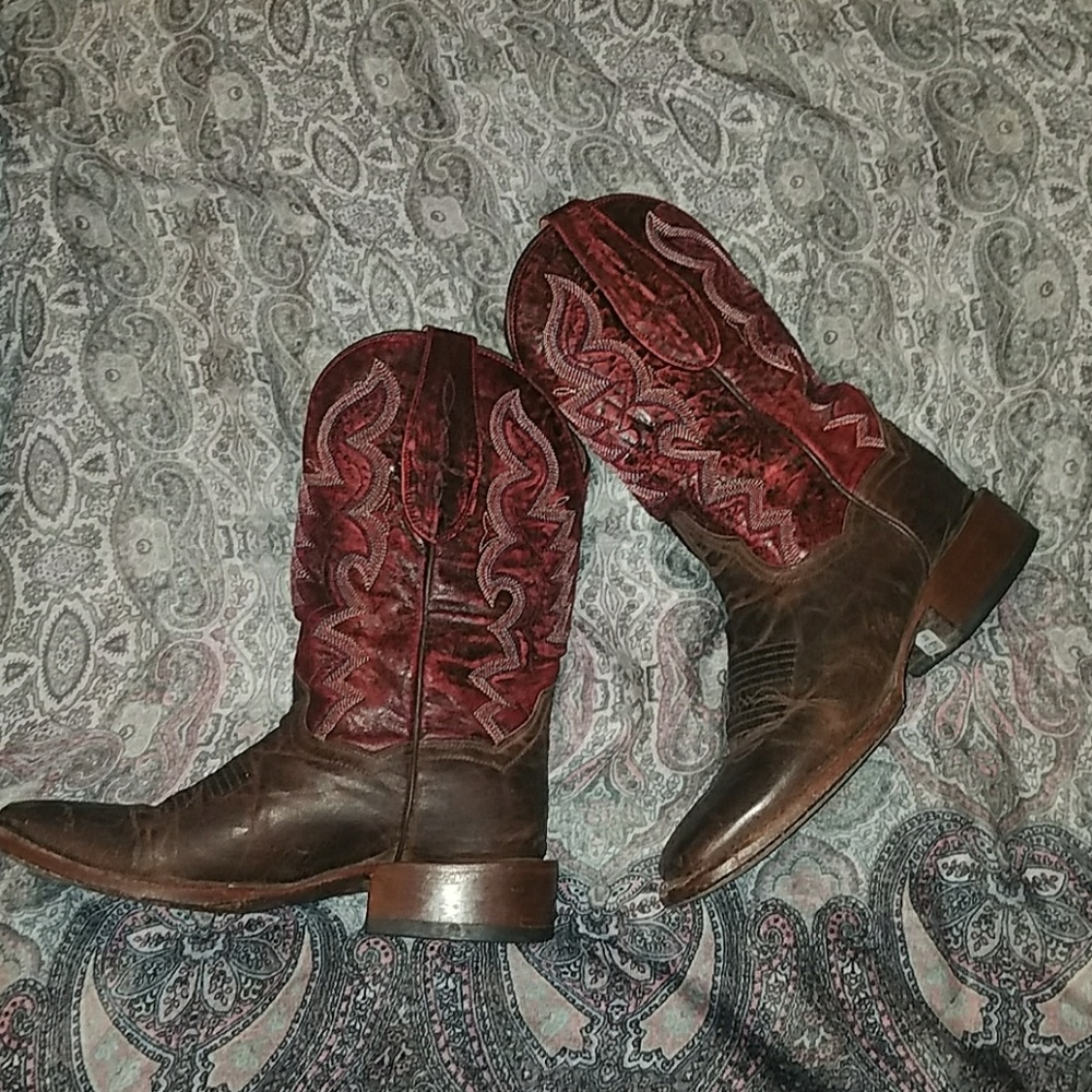 Dan Post leather 2 tone boots