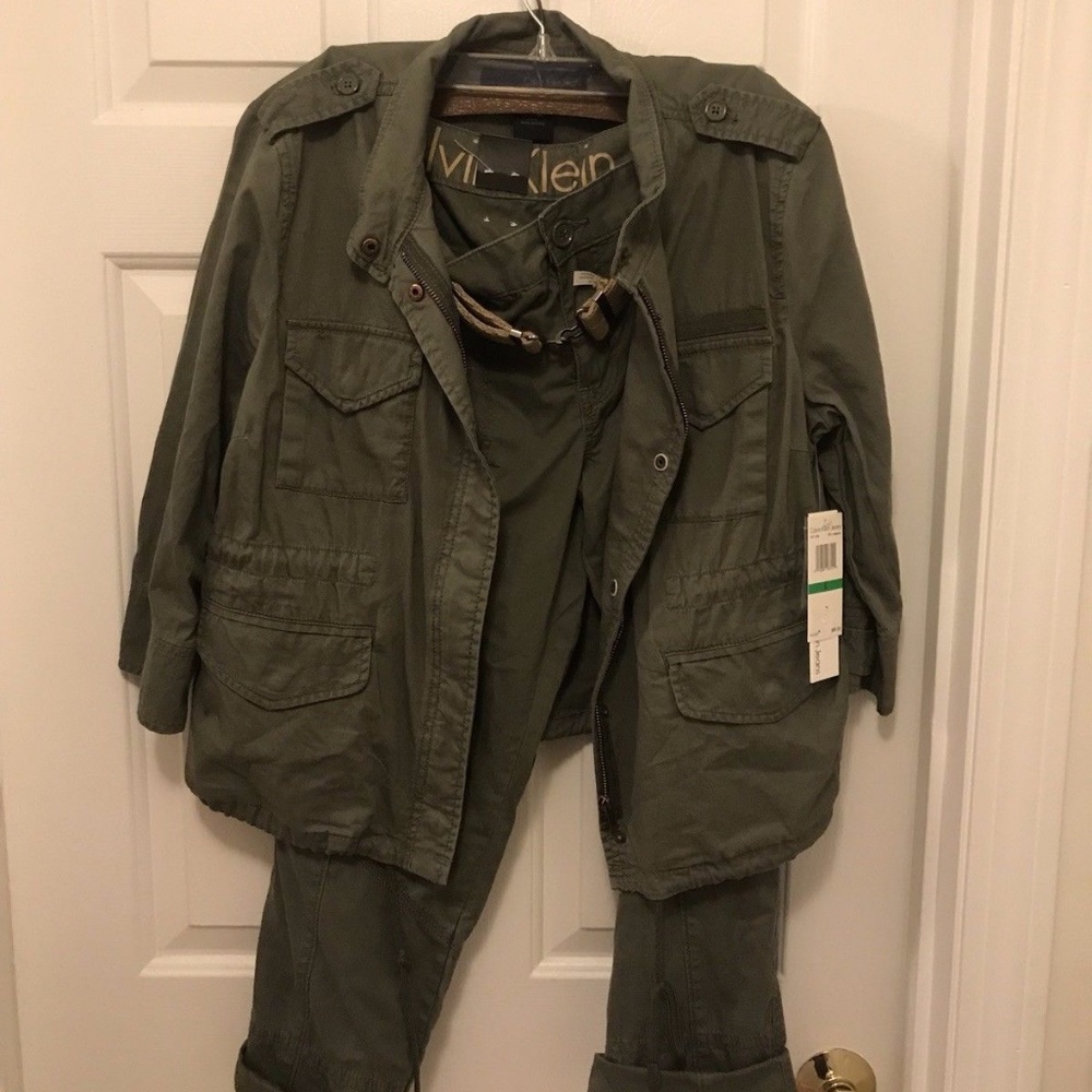 2pc Calvin Klein Jeans Field Jacket & Cargo Pants